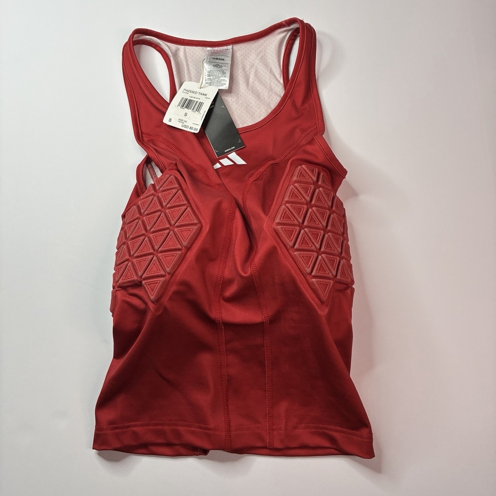 Adidas Aeroready Padded Basketball Compression Top Red Men's Size S Small IQ0881